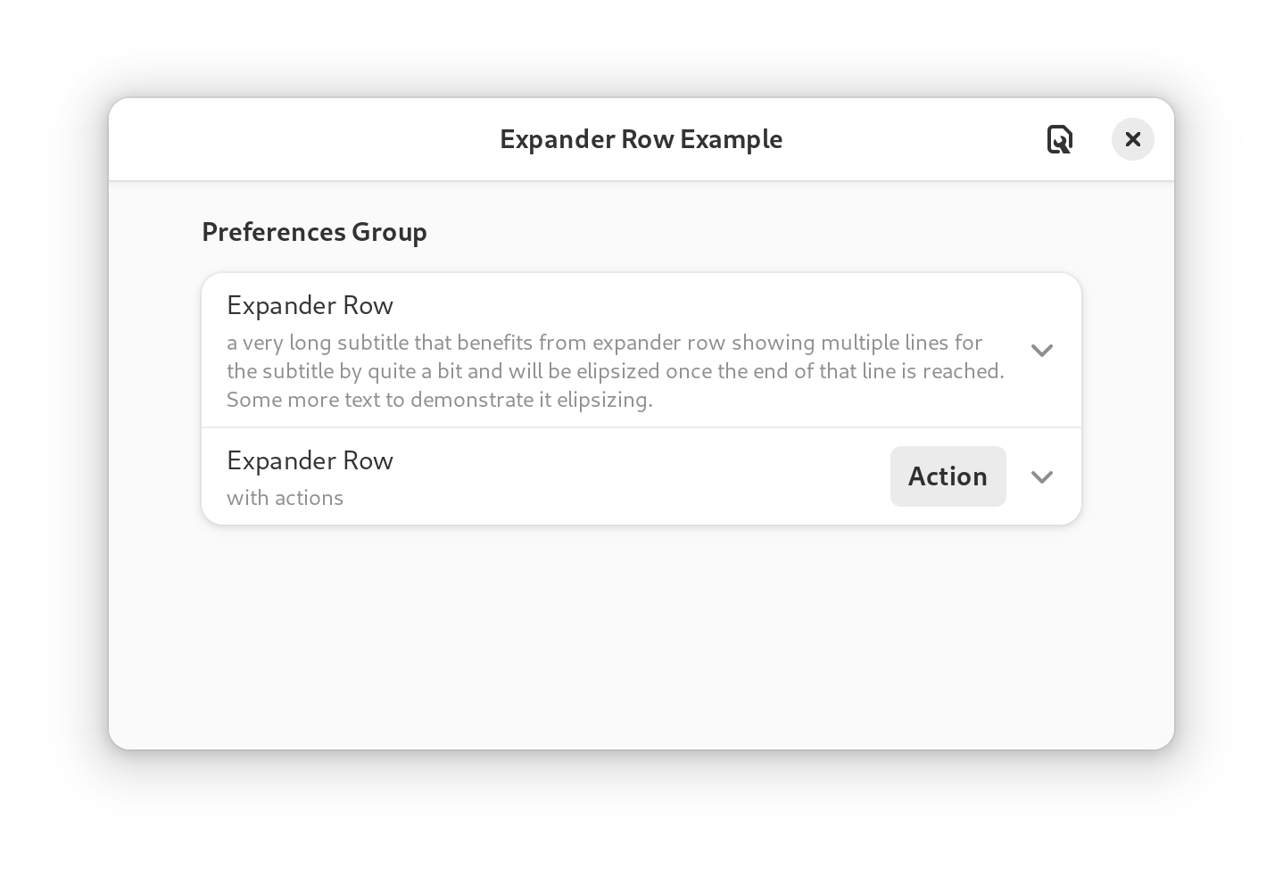 Expander Row