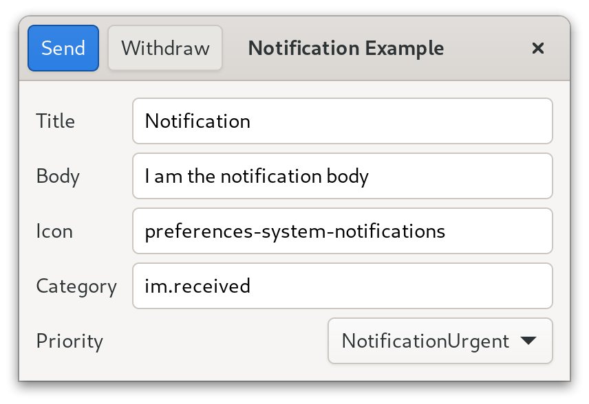 Notification Dialog