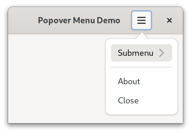 Popover Menu