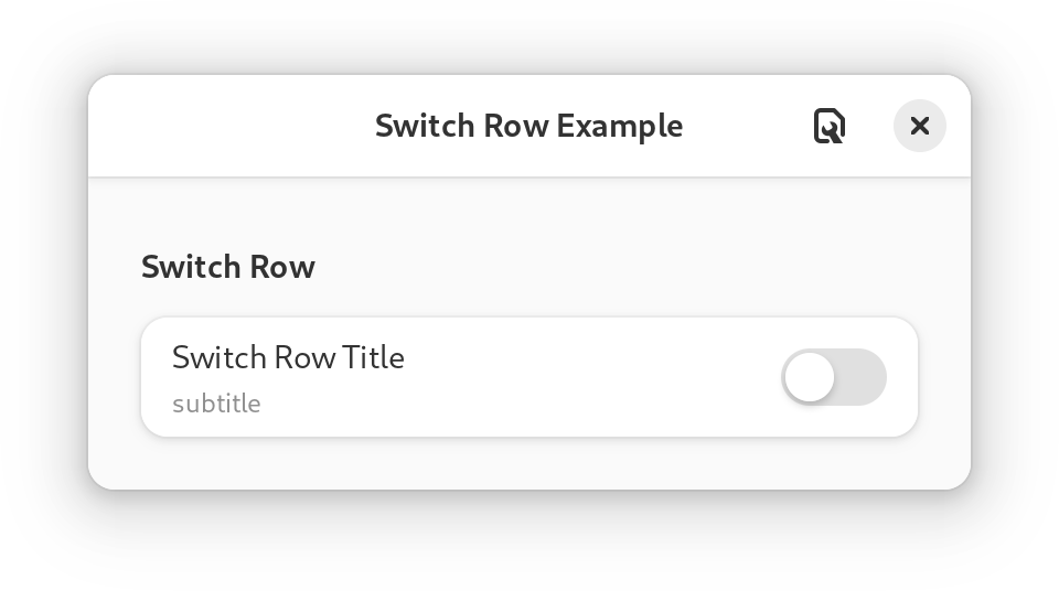 Switch Row